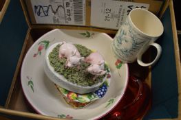 Decorative china and glass.