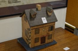 A cottage style painted tea caddy.