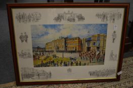 The Captain Generals Visit, colour print.