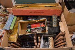 A quantity of Hornby railway accessories including a large quantity of track.