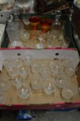 A quantity of glassware.