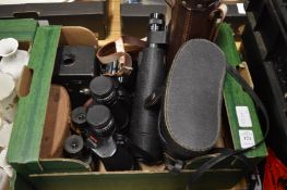 Binoculars, telescopes, cameras etc.