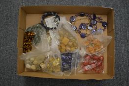 Decorative stone bead necklaces etc.