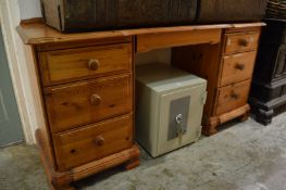 A modern pine dressing table or desk.