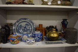 A collection of Oriental porcelain and other items.