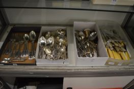 Kings pattern and other flatware.