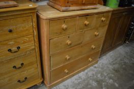 Victorian pine chest of drawers.