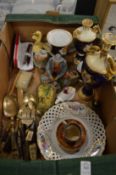 Miscellaneous porcelain and other items.