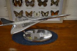 Aluminium model of Concorde.