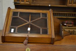 A small Edwardian inlaid mahogany hanging corner cabinet.