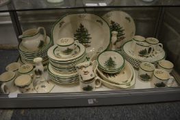 A large quantity of Spode Christmas Tree pattern china.