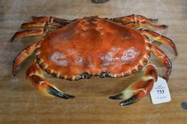 A cast iron crab shaped box.