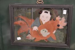 Two Chinese reverse paintings on glass.