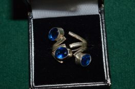 Decorative silver ring.