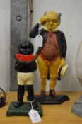 Two cast iron figures.
