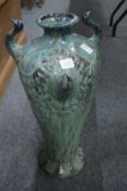 An unusual 'Peacock' pottery vase.