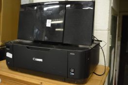 Panasonic CD player and a Canon photocopier.