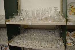 A quantity of glassware.