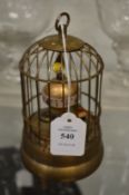 A bird cage style clock.