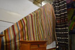 A large Paul Smith inspired design flat weave Kilim carpet, 300cm x 200cm.