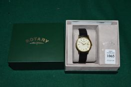 A gentlemans Rotary wristwatch with original box and papers.