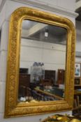 A 19th century gilt framed over-mantel or pier mirror.
