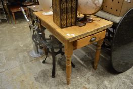 A small Victorian pine table.