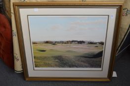 Colour print depicting Muirfield Golf Course.