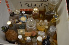 Various perfume bottles and perfumes.