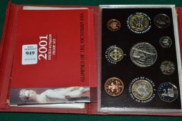 A 2001 United Kingdom proof set.