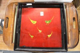 Three decorative trays.