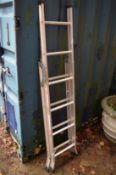 An aluminium ladder.