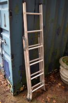 An aluminium ladder.