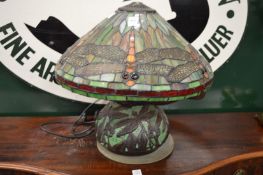 A good large Tiffany style dragonfly table lamp.