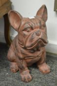 A composite seated model of a dog.