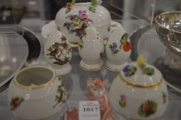 A small group of Herend porcelain.