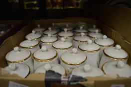 A collection of Royal Worcester spice jars.