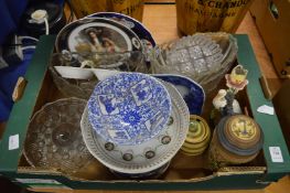 A Mettlach tankard dated 1968 together with other items.