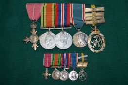 A good set of medals with matching miniature group.