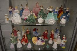 A good collection of Royal Doulton figurines, some with original boxes.
