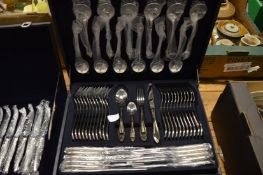 A stylish cased set of cutlery.
