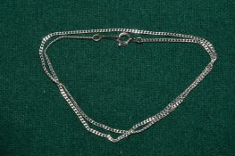 A white metal chain.