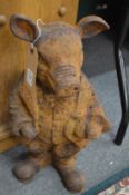 Cast iron doorstop modelled as a pig.