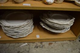 A quantity of gilt decorated plates etc.