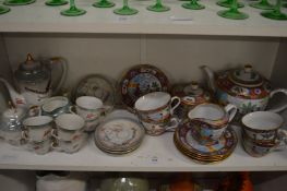 An Oriental coffee service and a part tea service.