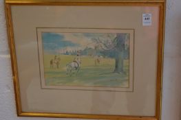 Leigh Pary, Badmington House Cross Country, watercolour.