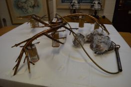 A decorative ceiling light fitting on naturalistic style with original box, unused.