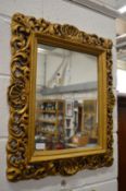 Decorative gilt framed mirror.
