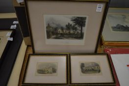 Engraving of Dulwich College and two others.