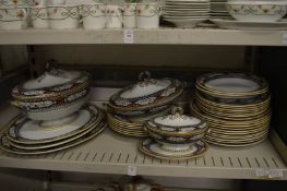 A quantity of late 19th century dinner ware.